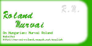 roland murvai business card